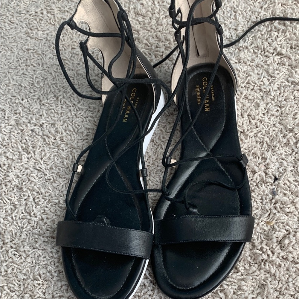 Cole Haan Black Sandals Minimalist Design